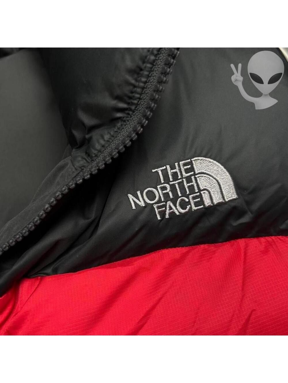 The North Face 1996 Retro Nuptse 700 Down Puffer Vest Mens XL Red Black Puffer - Picture 5 of 9